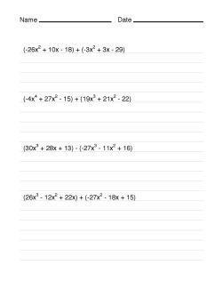 Math Worksheets