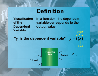 Definition--Functions and Relations Concepts--Visualization of the Dependent Variable