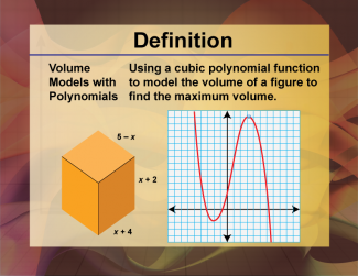 Video Definition 23--Polynomial Concepts--Volume Models with Polynomials (Spanish Audio)