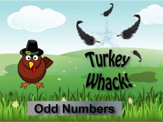 Interactive Math Game--Turkey Whack, Odd Numbers
