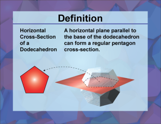 Video Definition 15--3D Geometry--Horizontal Cross-Section of a Dodecahedron--Spanish Audio