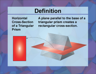 Video Definition 19--3D Geometry--Horizontal Cross-Section of a Triangular Prism
