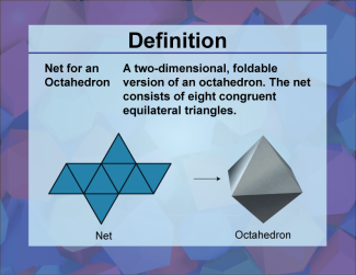 Video Definition 35--3D Geometry--Net for an Octahedron