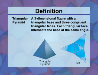 Video Definition 47--3D Geometry--Triangular Pyramid