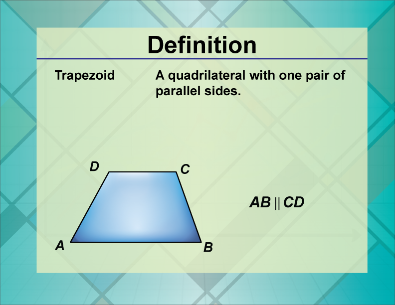 Definition Quadrilateral Concepts Trapezoid Media4Math