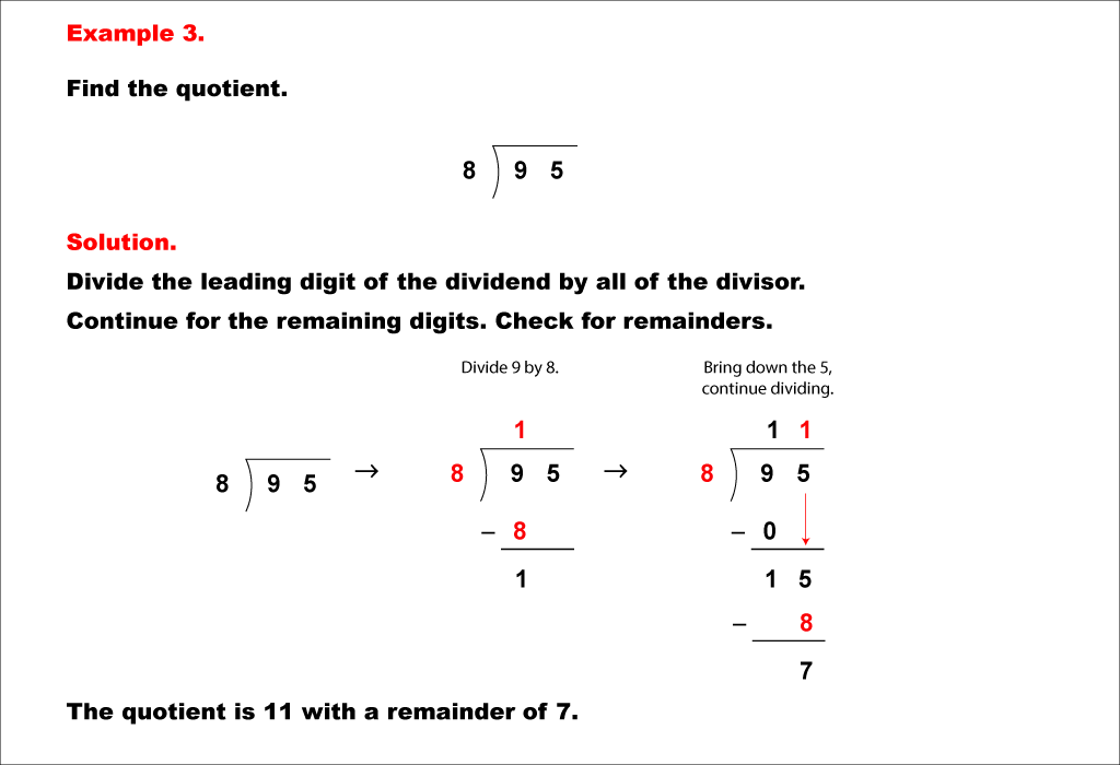 Math Example--Arithmetic--Long Division--Example 3