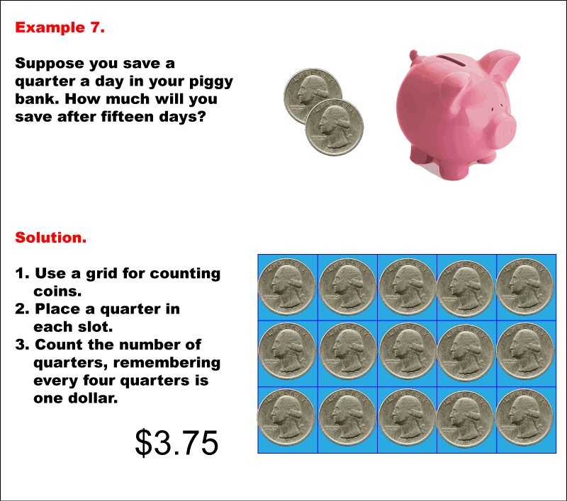 Math Example: Piggy Bank Math: Example 07 | Media4Math