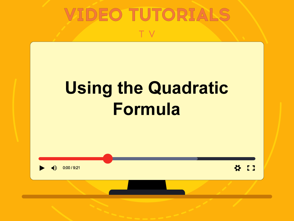 Video Tutorial: Using the Quadratic Formula: Example 4