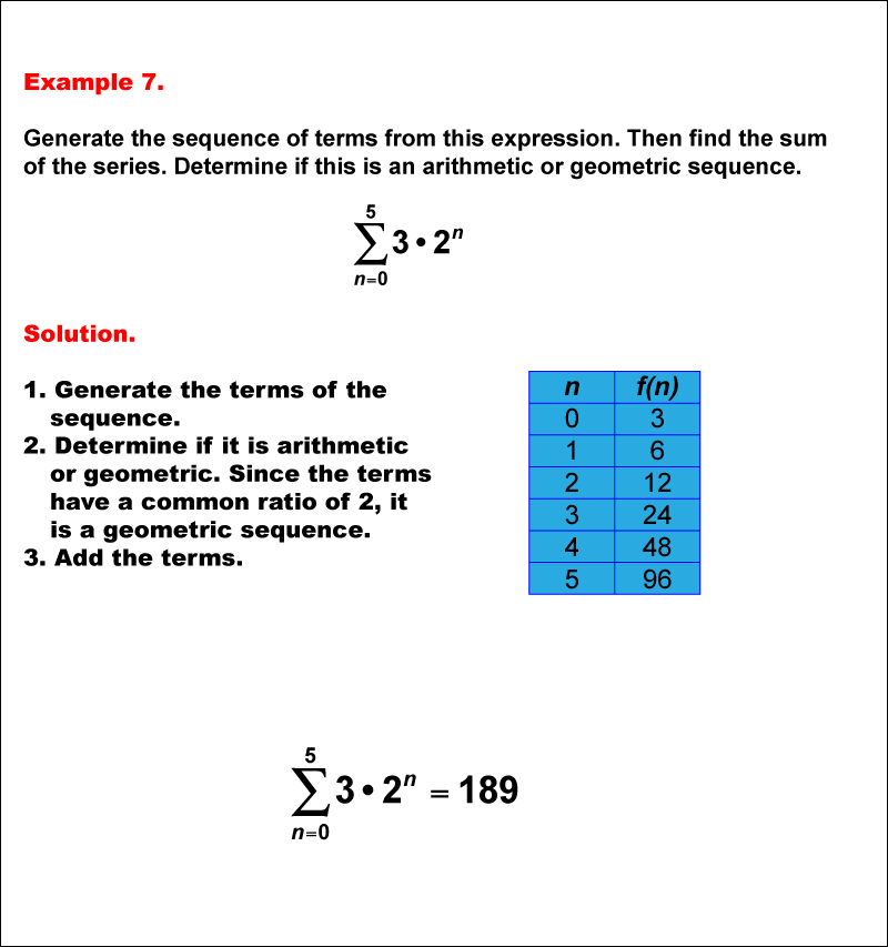 Math Example--Sequences and Series--Example 7