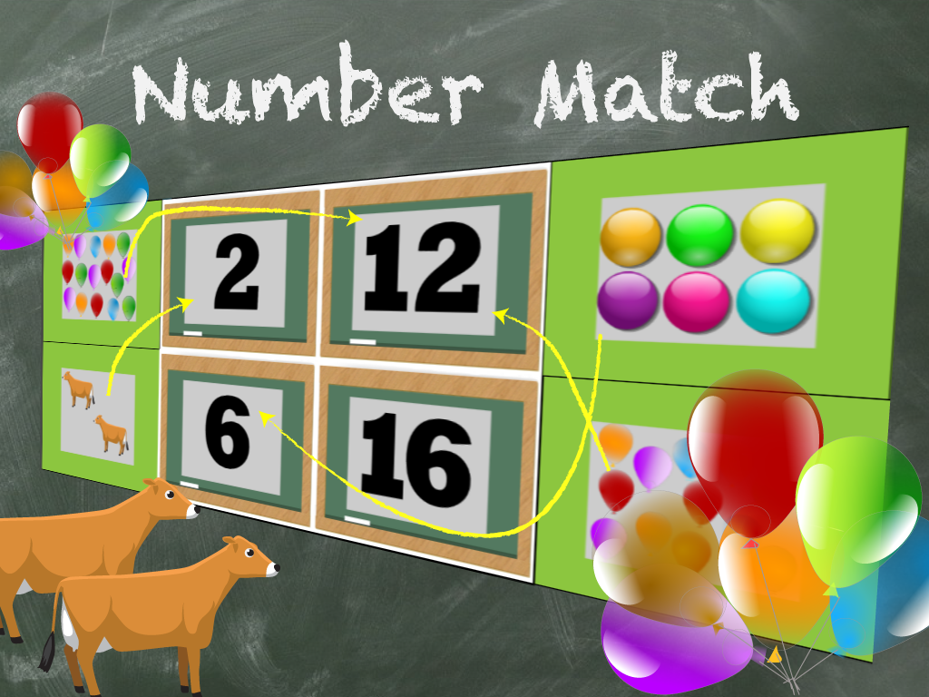 Number Matching Game Free Printable