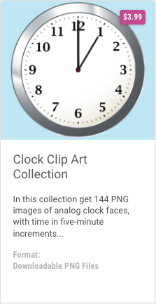 Math Clip Art--Clock Art--Clock Face Showing 4:40