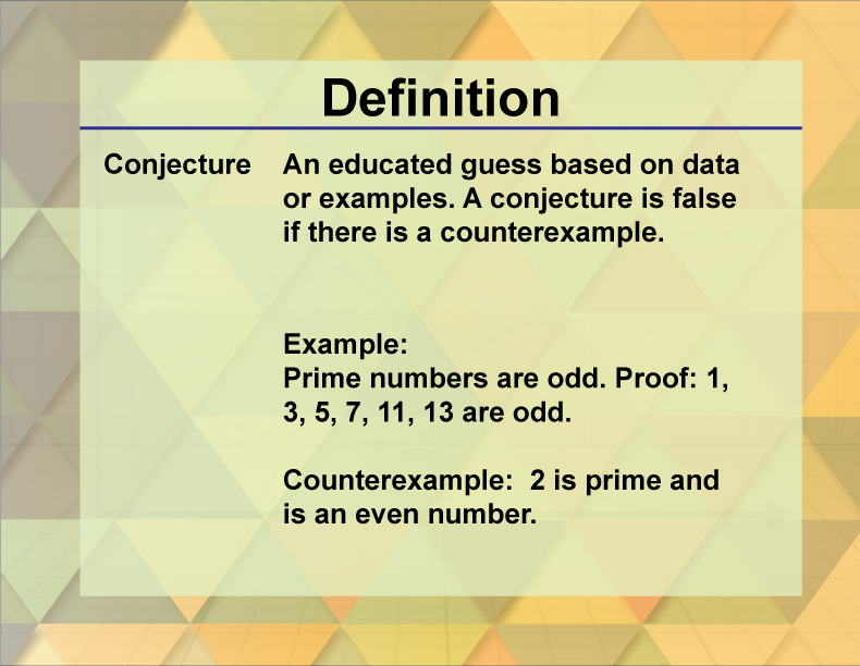 Definition Geometry Basics Conjecture Media4Math