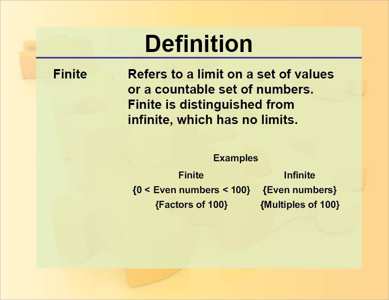 Definition--Finite
