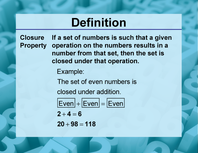 Math Definitions Collection Closure Properties Media4Math