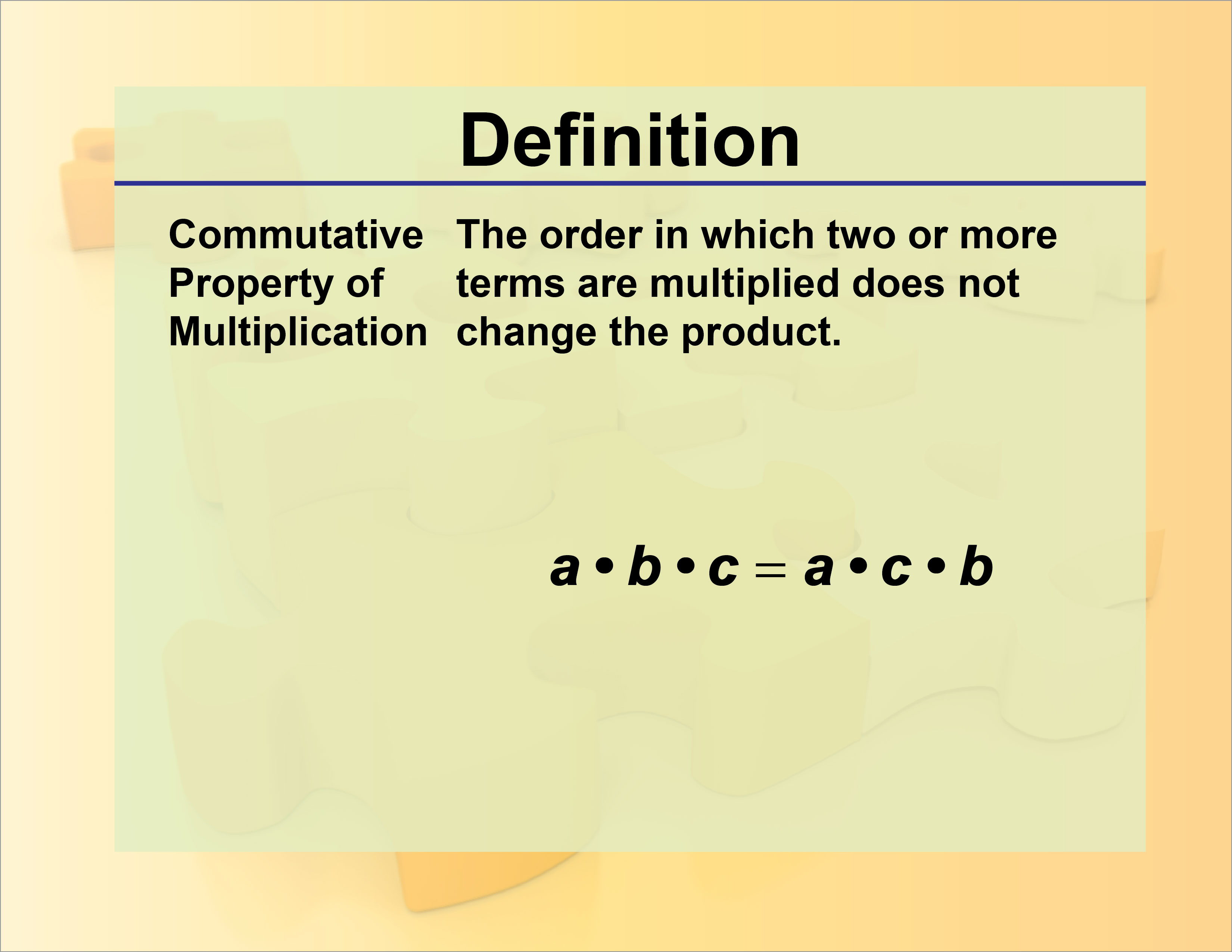 Definition Math Properties Commutative Property Of Multiplication 