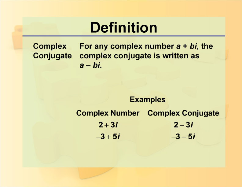 Conjugate Math Worksheet