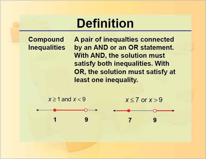 Definition--Compound Inequalities | Media4Math
