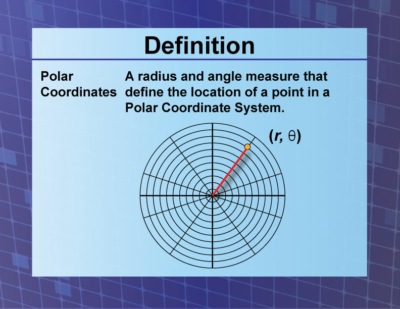 Definition Coordinate Systems Polar Coordinates Media4Math