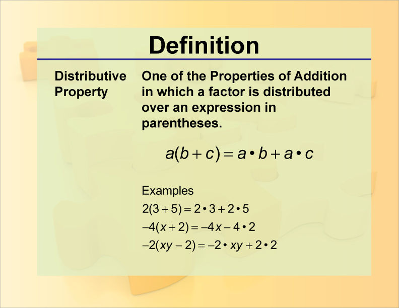 Definition--Distributive Property | Media4Math