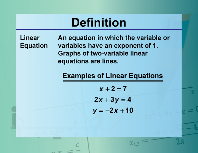 Linear Equation Example