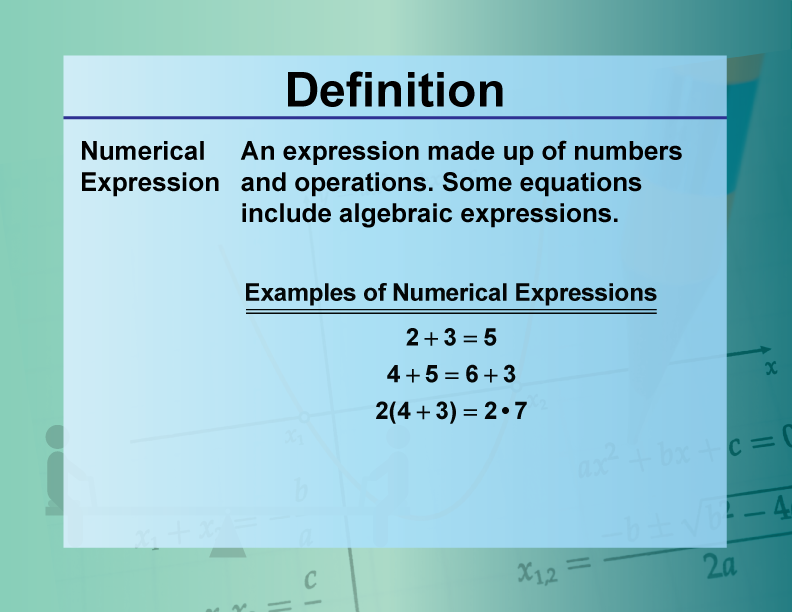 Definition Equation Concepts Numerical Expression Media4Math