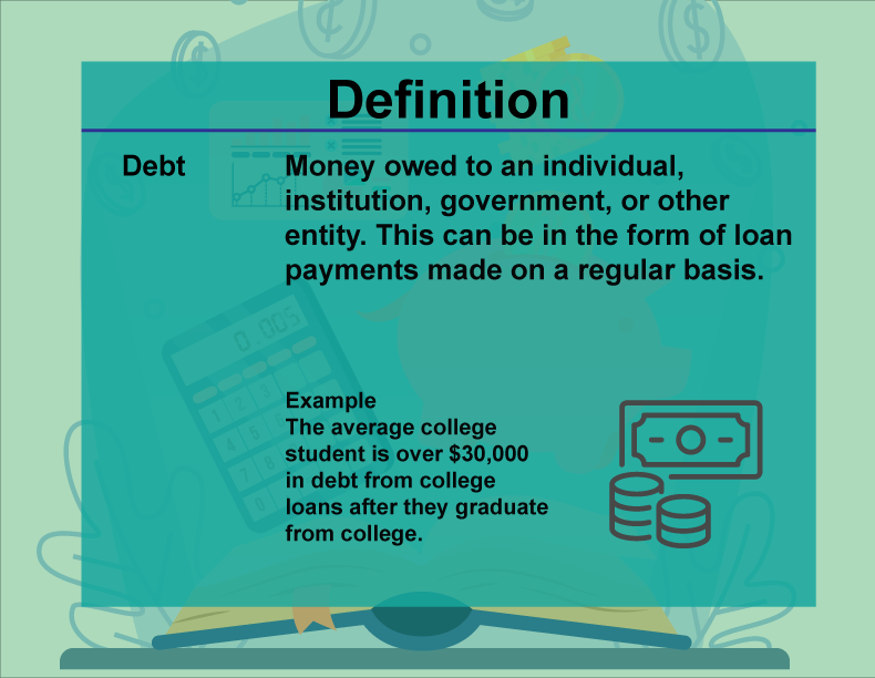 Definition Financial Literacy Debt Media4Math