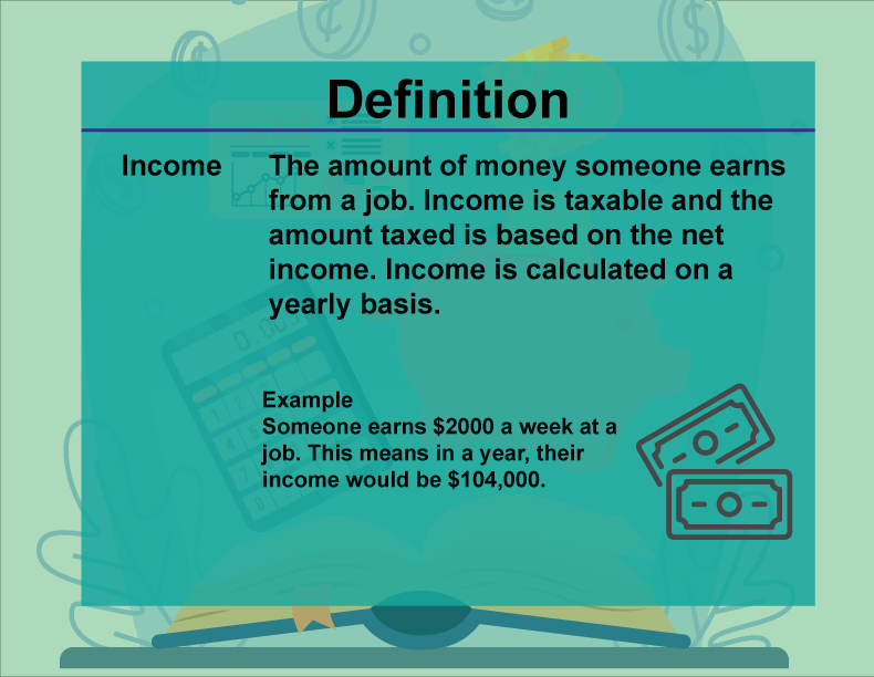 Definition Financial Literacy Income Media4Math