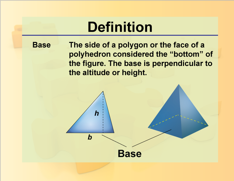 Definition Geometry Basics Base Media4Math