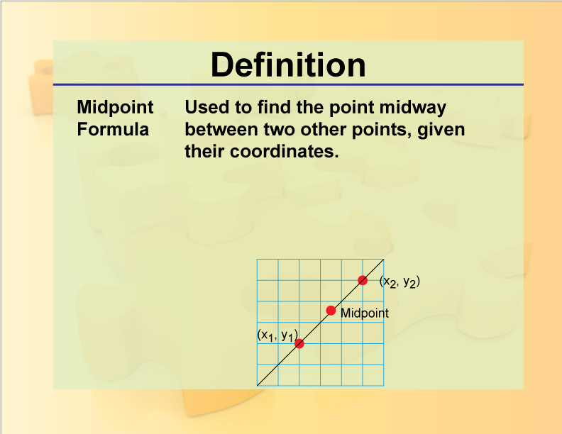 Definition Geometry Basics Midpoint Formula Media4Math