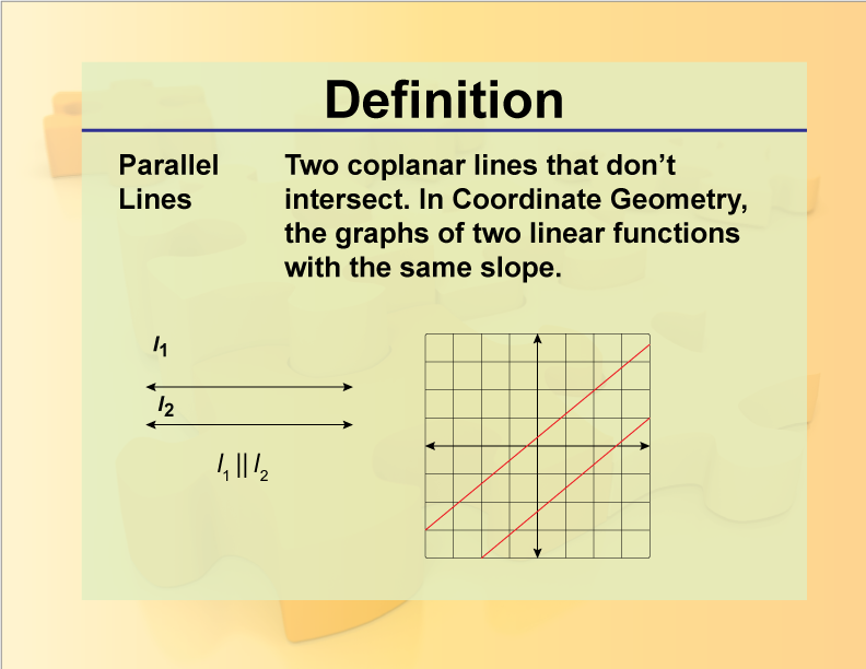 Definition Geometry Basics Parallel Lines Media4Math