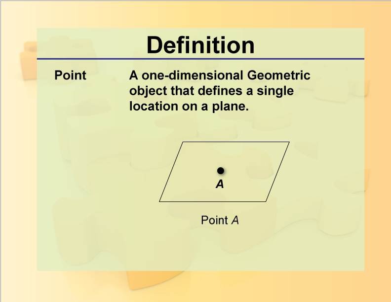 Definition Geometry Basics Point Media4Math