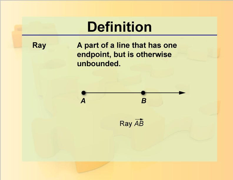 Definition Geometry Basics Ray Media4Math