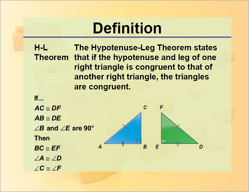 Definition--HL Theorem | Media4Math