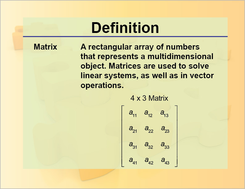 Definition--Matrix | Media4Math