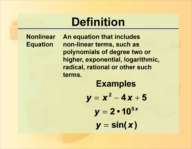 what is nonlinear in math