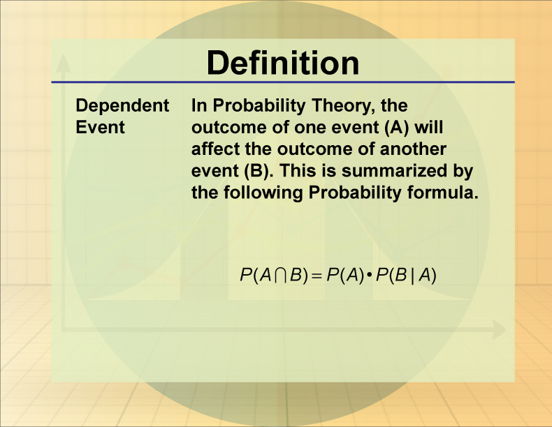 Definition Statistics And Probability Concepts Dependent Event 