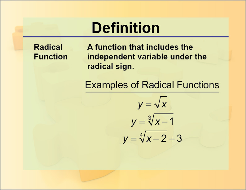 Definition Of Radical Equation In Math - Tessshebaylo