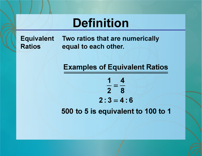 Definition--Ratios, Proportions, and Percents Concepts