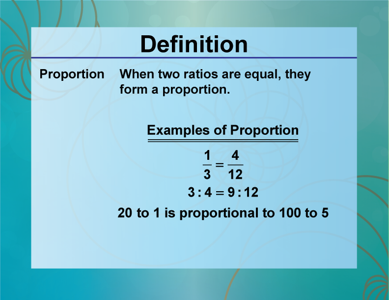 Student Tutorial Ratios Proportions And Percents Definitions 