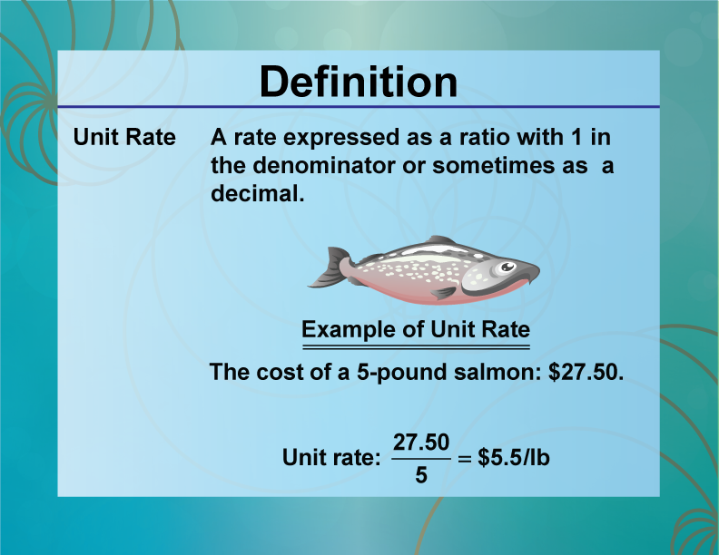 unit rate examples math