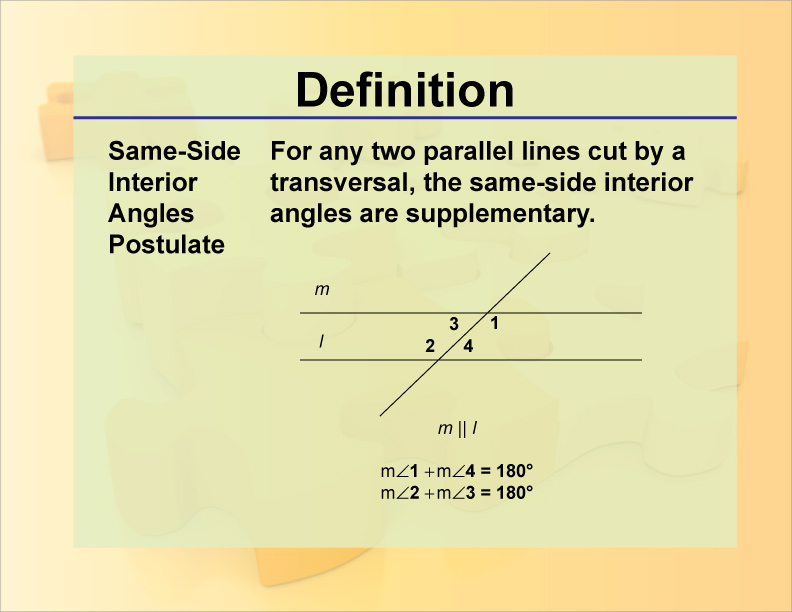 What Is Same Side Interior Angles Postulate