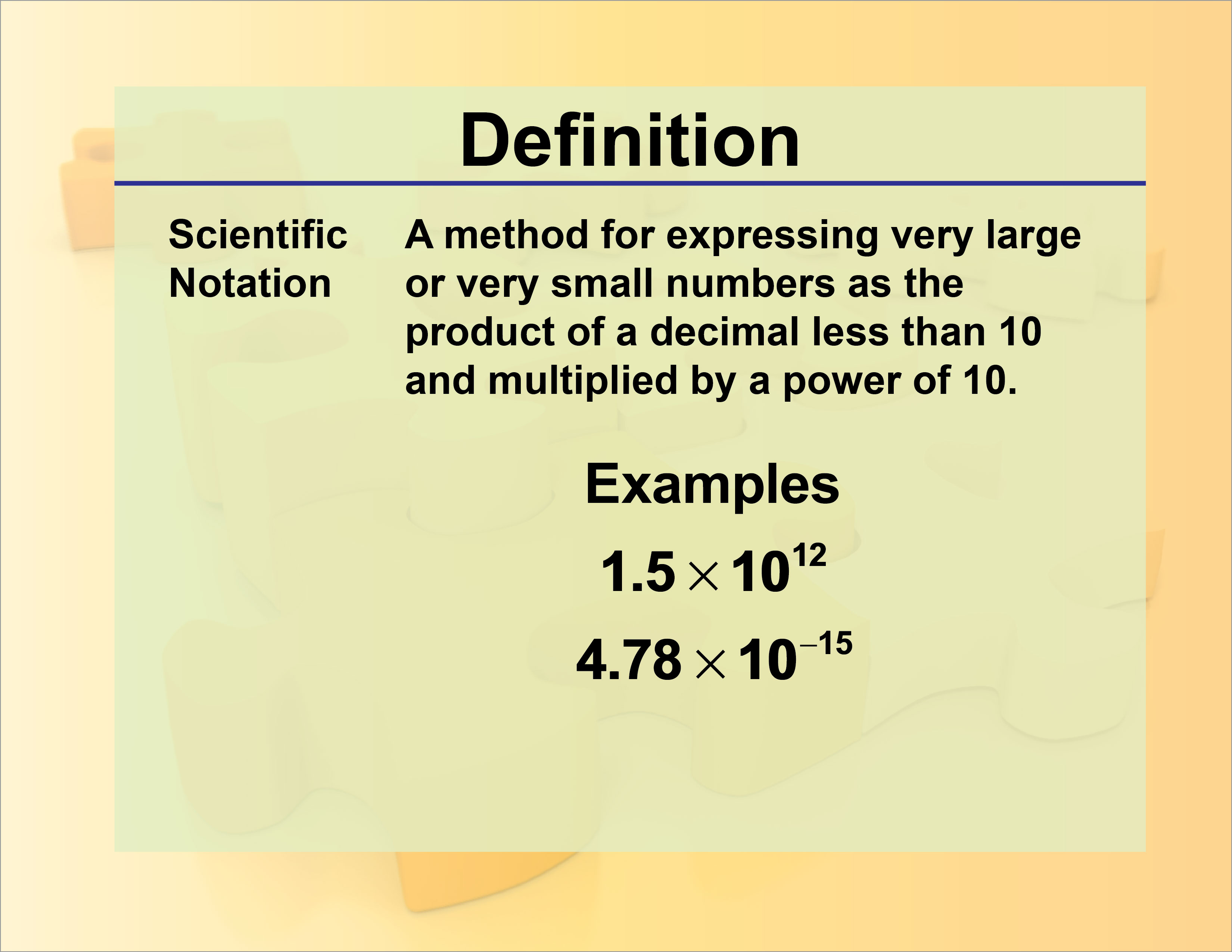 Definition Scientific Notation Media4Math