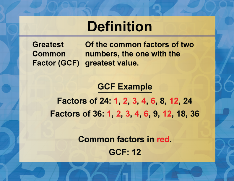 Math Definitions Collection Factors And Multiples Media4Math