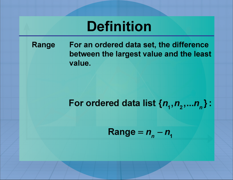 Definition Measures Of Central Tendency Range Media4Math