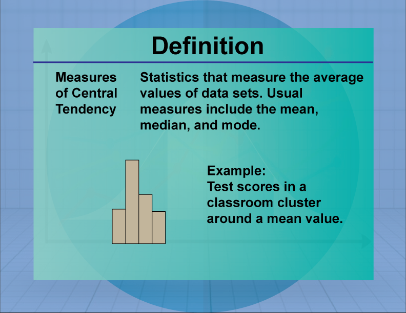 Definition Measures Of Central Tendency Media4math