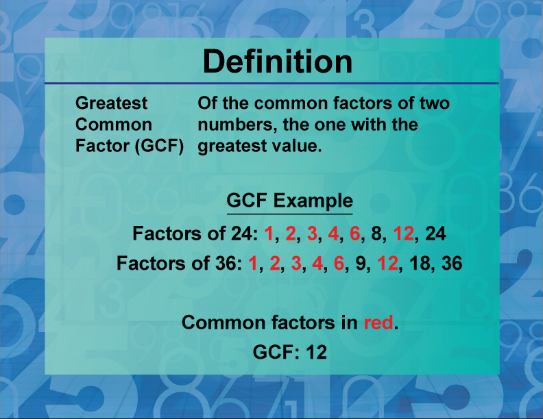 Definition Prime And Composite Properties Greatest Common Factor 