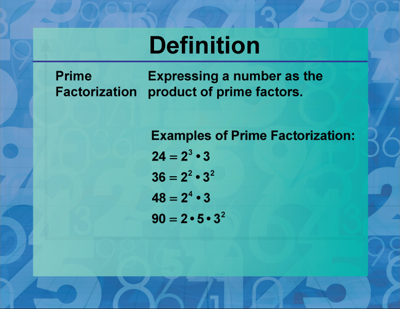 Definition--Prime and Composite Properties--Prime Factorization ...