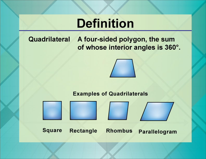 Student Tutorial Geometry Basics Quadrilateral Basics Media4Math