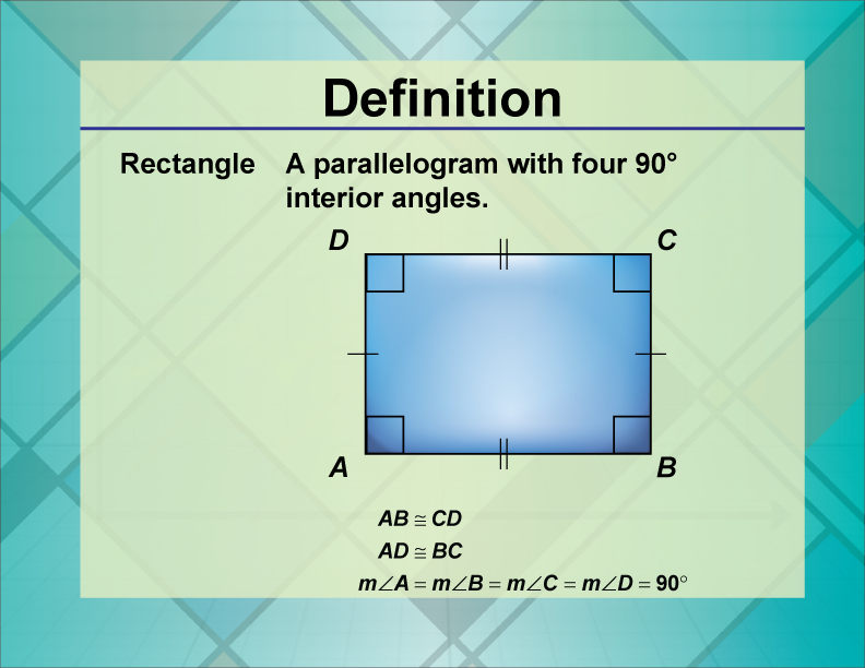 Definition Quadrilateral Concepts Rectangle Media4math 0341