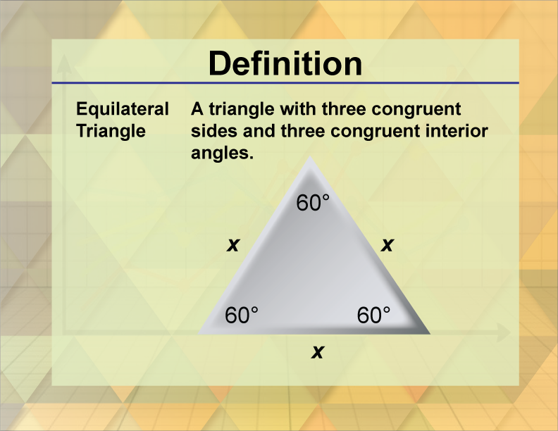 Definition Triangle Concepts Equilateral Triangle Media4Math